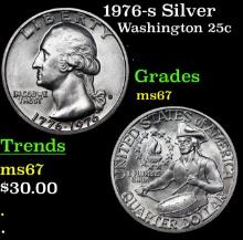 1976-s Silver Washington Quarter 25c Grades GEM++ Unc
