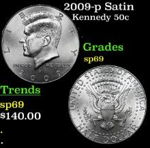 2009-p Satin Kennedy Half Dollar 50c Graded sp69 By SEGS