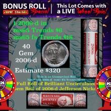 1-5 FREE BU Jefferson rolls with win of this 2006-d 40 pcs US Mint $2 Nickel Wrapper