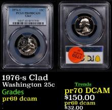 Proof PCGS 1976-s Clad Washington Quarter 25c Graded pr69 dcam By PCGS