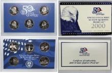 2000 United States Mint Proof Quarter Set 5 pc set