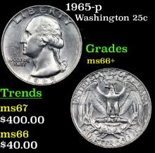 1965-p Washington Quarter 25c Grades GEM++ Unc