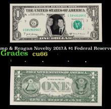 Trump & Reagan Novelty 2017A $1 Federal Reserve Note Grades Gem+ CU