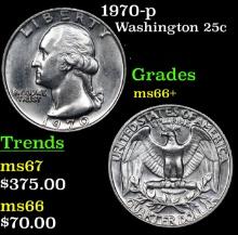 1970-p Washington Quarter 25c Grades GEM++ Unc