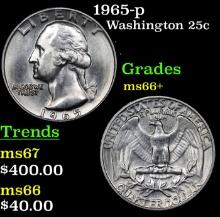 1965-p Washington Quarter 25c Grades GEM++ Unc