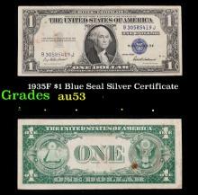 1935F $1 Blue Seal Silver Certificate Grades Select AU