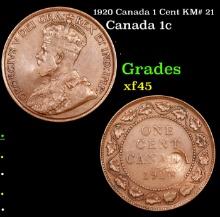 1920 Canada 1 Cent KM# 21 Grades xf+