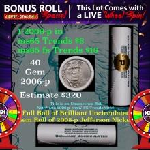 1-5 FREE BU Jefferson rolls with win of this 2006-p 40 pcs World Reserve Monetary Exchange $2 Nickel