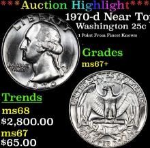 ***Auction Highlight*** 1970-d Washington Quarter Near Top Pop! 25c Graded ms67+ By SEGS (fc)