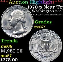 ***Auction Highlight*** 1970-p Washington Quarter Near Top Pop! 25c Graded ms67+ BY SEGS (fc)