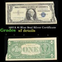1957A $1 Blue Seal Silver Certificate Grades xf details