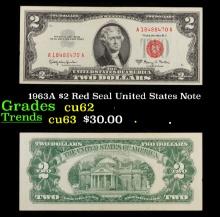 1963A $2 Red Seal United States Note Grades Select CU