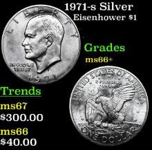 1971-s Silver Eisenhower Dollar $1 Grades GEM++ Unc