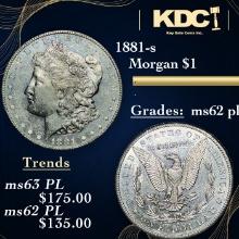 1881-s Morgan Dollar $1 Grades Select Unc PL