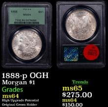 PCGS 1888-p Morgan Dollar OGH $1 Graded ms64 By PCGS