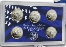 2002 United States Mint Proof Quarters 5 pc set No Outer Box