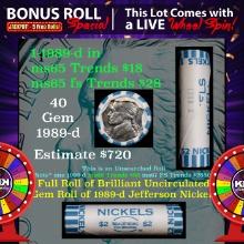 CRAZY Nickel Wheel Buy THIS 1989-d solid  BU Jefferson 5c roll & get 1-5 BU rolls FREE WOW