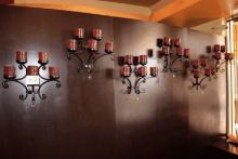 Small Red Chandlier Wall Décor