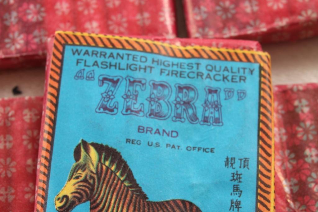 Lot of Vintage Zebra Firecrackers Unopened