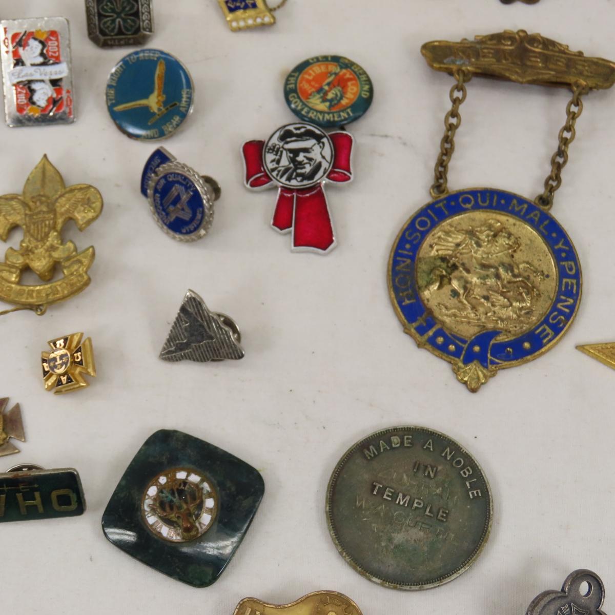 Vintage Fraternal and other pins