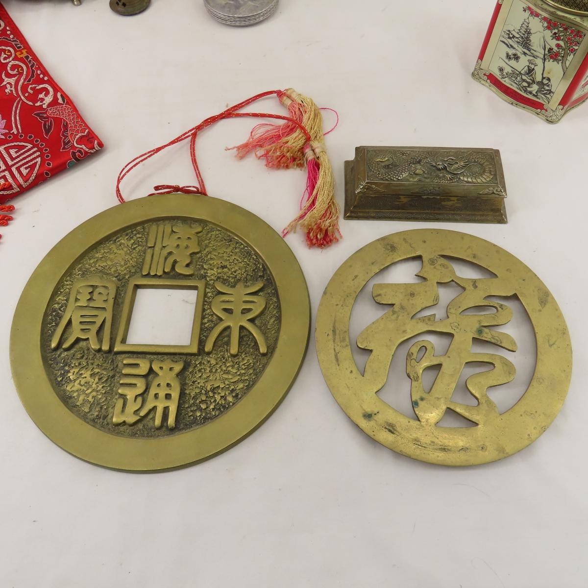 Chinese brass, books, tins and more