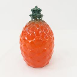Hazel Atlas Orange Milk Glass Pineapple Jelly Jar