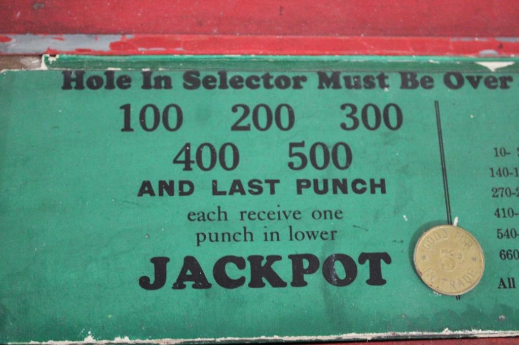 Punch & Win Jackpot Punch Board No Key