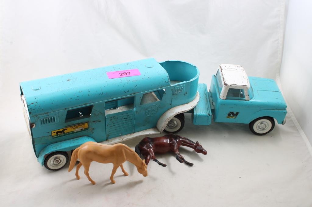 60's Nylint Thoroughbred Farms Pressed Steel Truck