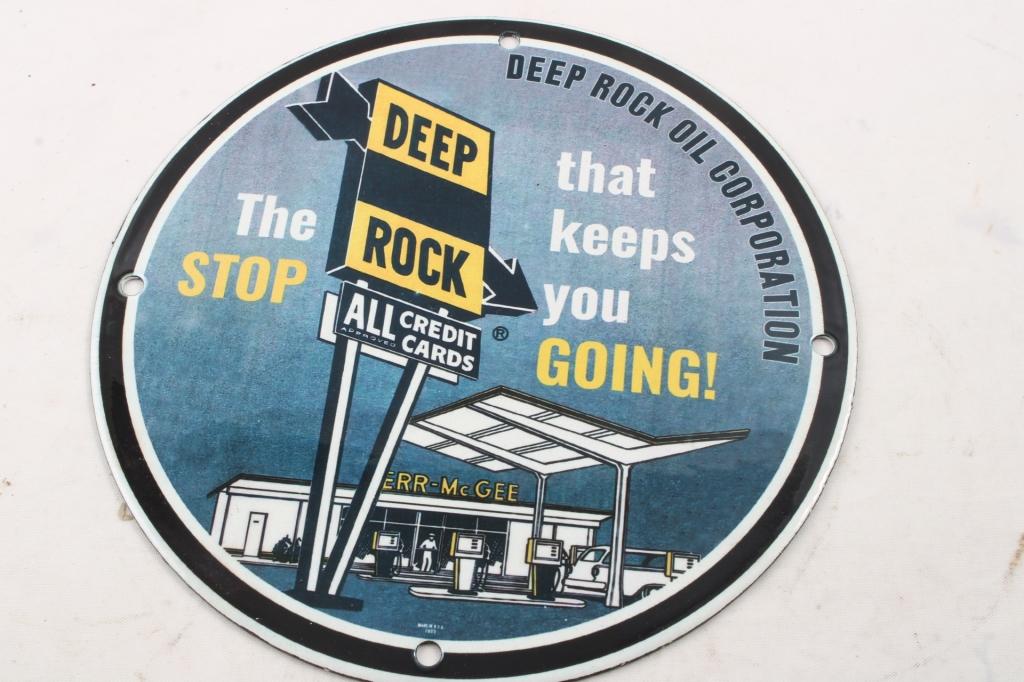 Deep Rock Kerr McGee Porcelain Sign, Weather Vane