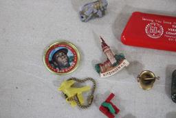 Box Lot Vintage Collectibles Shaving, Religious