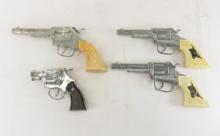 4 Vintage Toy Revolver Cap Guns