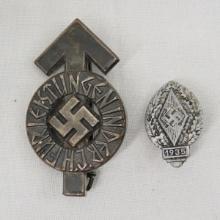 WWII Hitler Youth Proficiency Badge & Tinnie