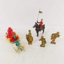 Marx Tin Military Figures, Wagon & Mountie