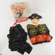 Vintage Child's Zorro Costume with Mask in Box