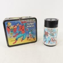 Marvel Comics Super Heroes Lunch Box with Thermos