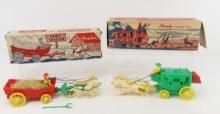 Hardy plastic stage coach & hay wagon in boxes