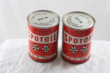 2 Spotoil World's Finest Motor Oil Additive Cans
