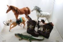 Toy Story Woody Boots, 6 Horses, Rubber Alligator