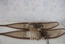 #3667 Pair of Wooden Lund Snow Shoes 59" Long
