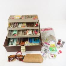 Tackle box with lures and gear