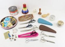 Vintage Sewing Scissors & Other Notions