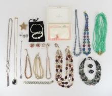 Vintage costume jewelry necklaces, pins and more