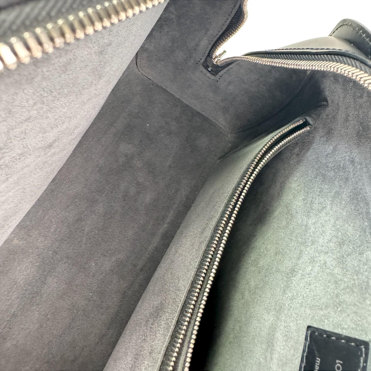 Authentic estate Louis Vuitton Pont-Neuf Black Epi leather bag