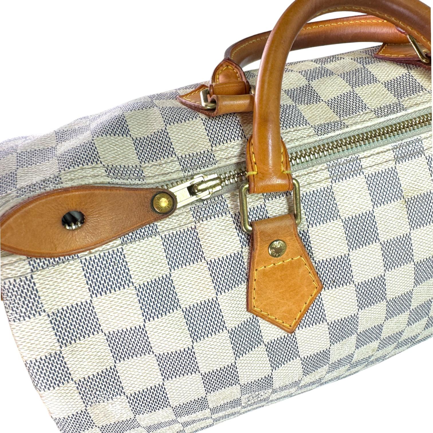 Authentic estate Louis Vuitton Speedy 35 Damier Azur bag