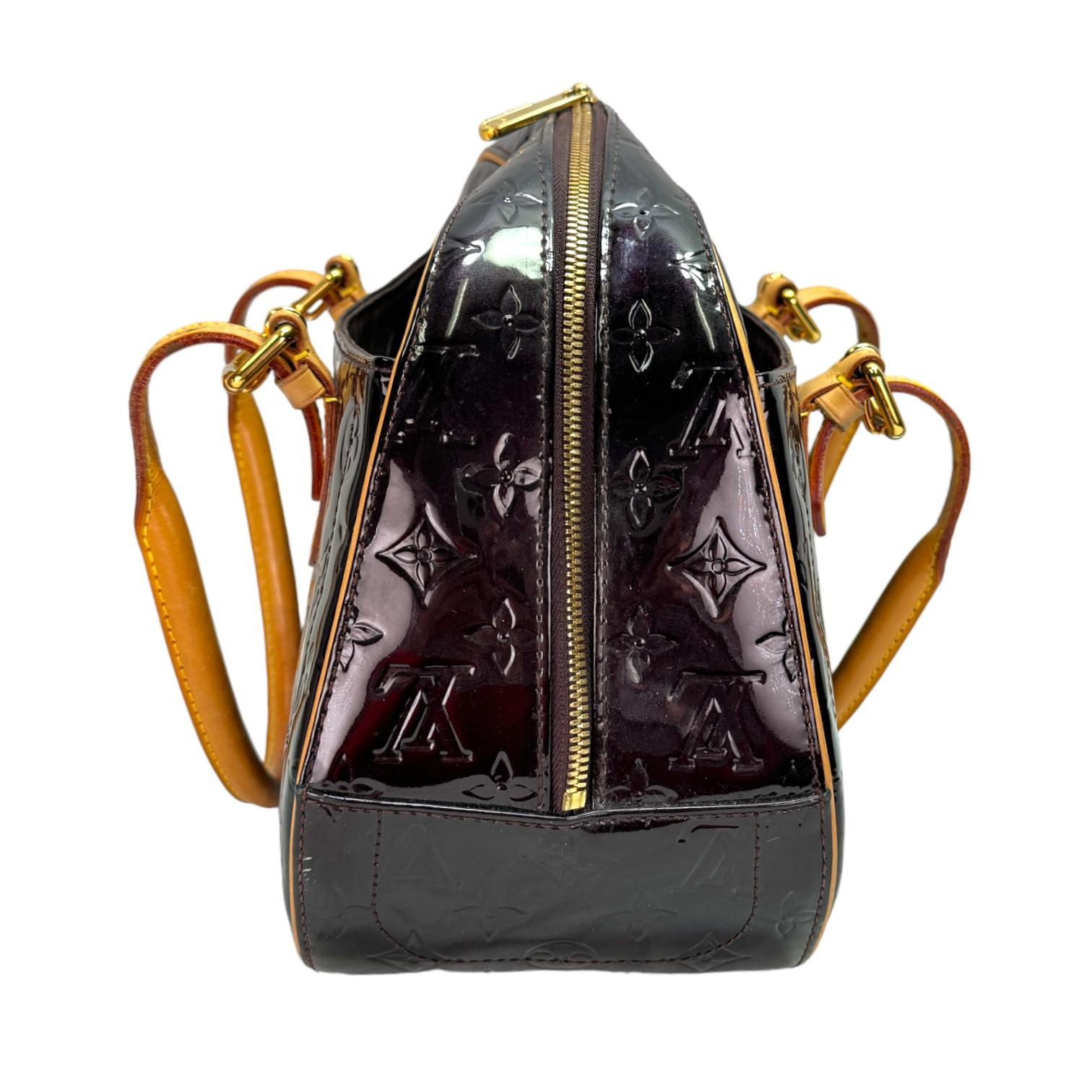 Authentic estate Louis Vuitton Summit Drive Embossed Deep Purple patent leather Amarante