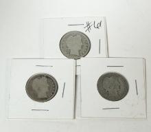 LOT OF 3 BARBER QUARTERS