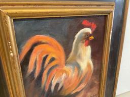 Pair of Rooster Canvases