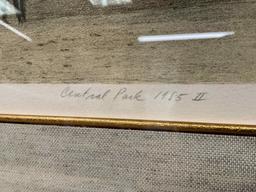 Signed print "Central Park 1985 II"