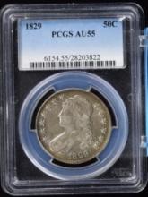 1829 Bust Half Dollar PCGS AU-55 22