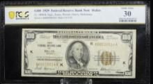 1929 $100 National Dallas K00030814A PCGS30VF